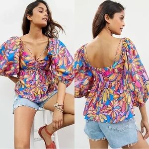 Farm Rio puff sleeve blouse